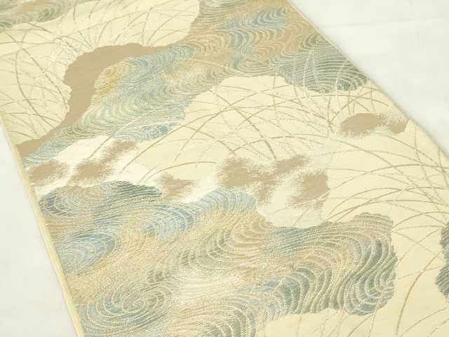 平和屋着物◎西陣　六通柄　本袋帯　流水蔦草文　金銀糸　正絹　逸品　DABA5542qp