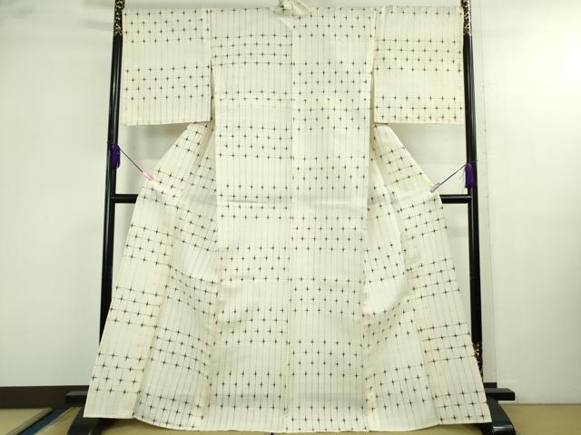 平和屋本店＊希少　夏物　国指定重要無形文化財　本場久米島紬　夏久米島　手織　逸品　未使用　DZAA2238kh6