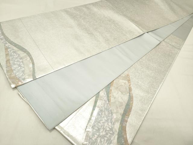平和屋着物◎太鼓柄袋帯　変わり横段文　正絹　逸品　DAAZ5842ea