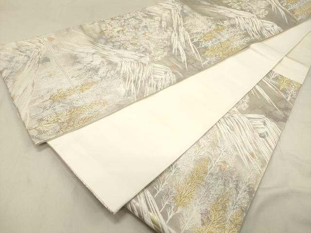 平和屋着物◎六通柄袋帯 古都の四季 金銀糸 錦引箔 正絹 逸品 DAAZ5821ea