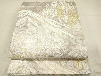 平和屋着物◎六通柄袋帯 古都の四季 金銀糸 錦引箔 正絹 逸品 DAAZ5821ea