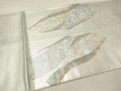平和屋着物◎太鼓柄袋帯　変わり横段文　正絹　逸品　DAAZ5842ea