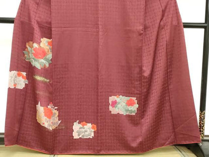 平和屋着物■訪問着 草花文 暈し染め 正絹 逸品 DABA5493cd