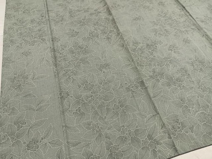 平和屋着物●上質な小紋 紬地 紫陽花 あじさい 正絹 逸品 AABE5903ph