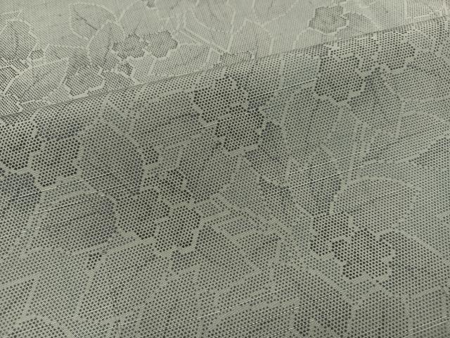 平和屋着物●上質な小紋 紬地 紫陽花 あじさい 正絹 逸品 AABE5903ph
