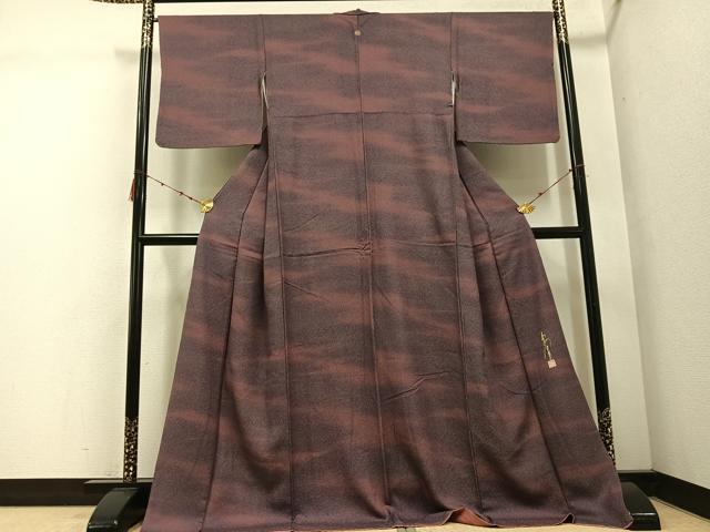 平和屋着物○本草木染作家 圓啓 江戸小紋 鮫小紋柄 暈し