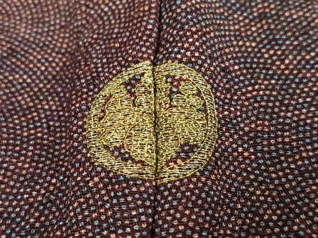 平和屋着物●本草木染作家　圓啓　江戸小紋　鮫小紋柄　暈し染め　ロング丈　正絹　逸品　AABE6921ph 平和屋着物○本草木染作家 圓啓 江戸小紋 鮫小紋柄 暈し