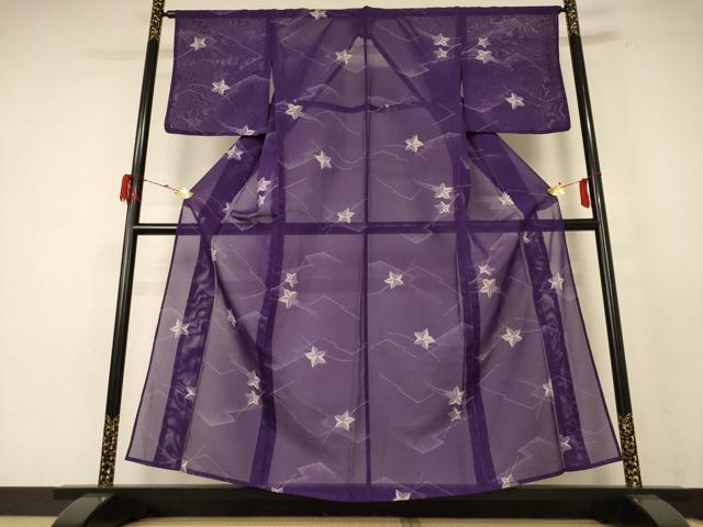 平和屋着物＊夏物　小紋　絽　幾何学文様　洗える着物　AABE4700jd 平和屋着物＊夏物 小紋 絽 幾何学文様 洗える着物 AABE4700jd