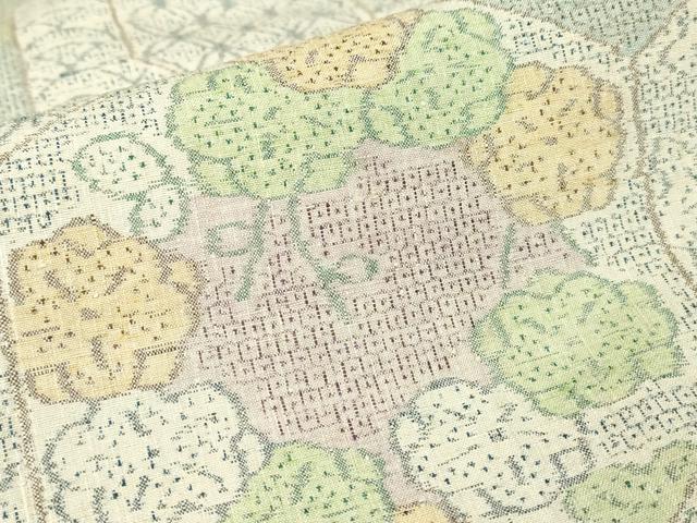 平和屋着物●本場結城紬　重要無形文化財　亀甲花文　100亀甲　モロ入り　正絹　逸品　DAAY9947az