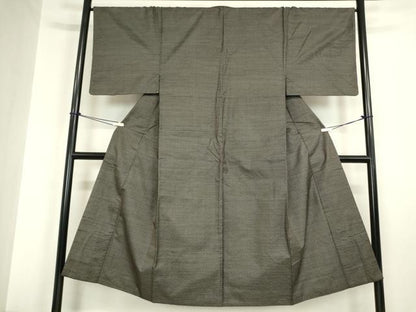 平和屋着物●男性　本場大島紬　アンサンブル　長羽織　亀甲柄　正絹　逸品　DAAY997az