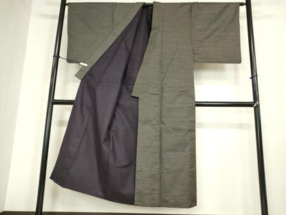 平和屋着物●男性　本場大島紬　アンサンブル　長羽織　亀甲柄　正絹　逸品　DAAY997az