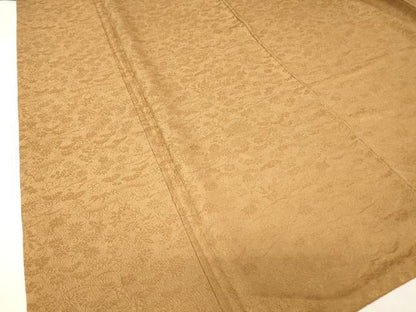 平和屋着物●上質な色無地　花松地紋　枇杷茶色　正絹　逸品　DAAY9958az