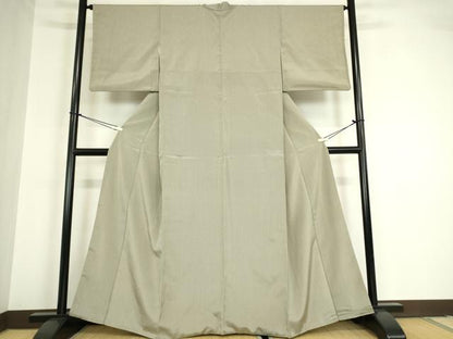 平和屋着物●上質な小紋　縞　正絹　逸品　DABA4002az