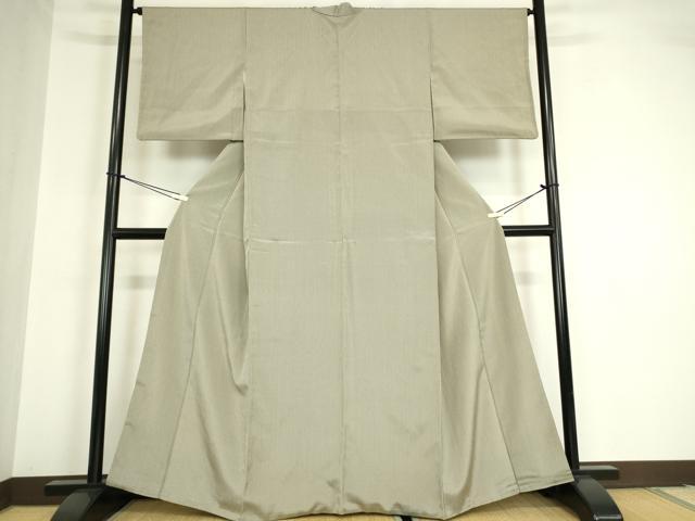 平和屋着物●上質な小紋　縞　正絹　逸品　DABA4002az