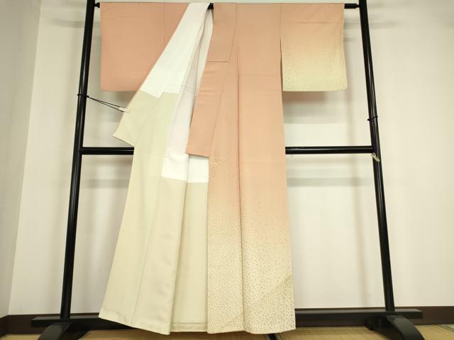 平和屋着物○人間国宝 福田喜三郎 訪問着 箔散らし 金彩 正絹 逸品