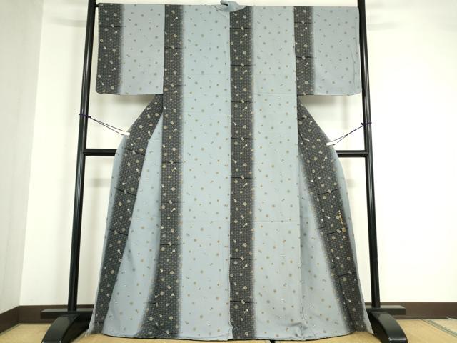 平和屋着物●上質な小紋 楽器花文 金彩 正絹 逸品 未使用 DABA4014az