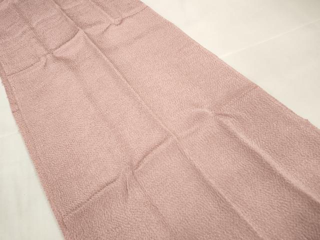 平和屋着物●和装小物　帯締め・帯揚げセット　丹後織　薄柿色　ちりめん　冠組　逸品　未使用　DABA7380zzz