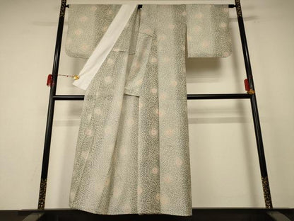 平和屋着物＊夏物 小紋 絽 花尽くし 洗える着物 AABE4757jd