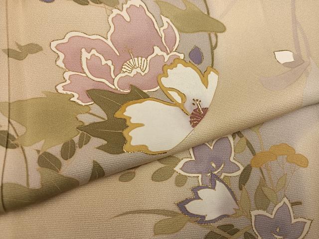 平和屋着物○訪問着 枝花文 暈し染め 金彩 正絹 逸品 AABE7343ph