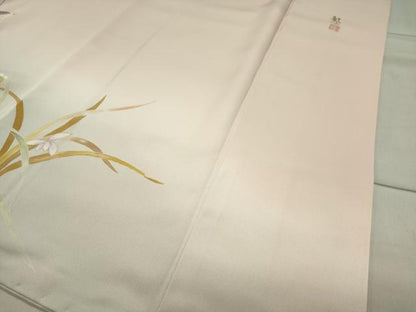 平和屋着物●訪問着　作家物　刺繍　牡丹花文　暈し染め　金彩　正絹　逸品　CABB0011gh