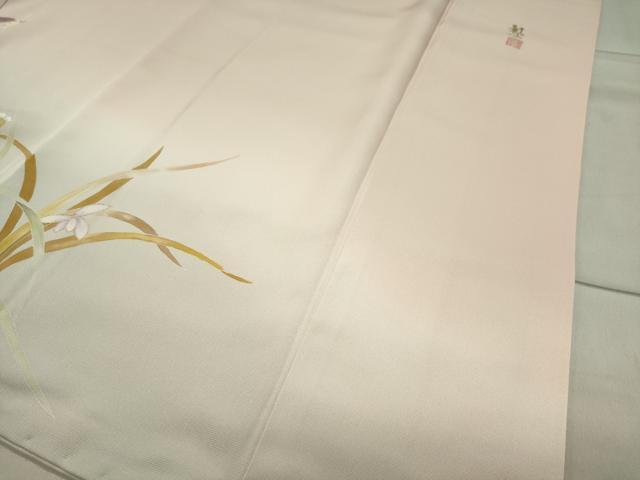 平和屋着物●訪問着　作家物　刺繍　牡丹花文　暈し染め　金彩　正絹　逸品　CABB0011gh