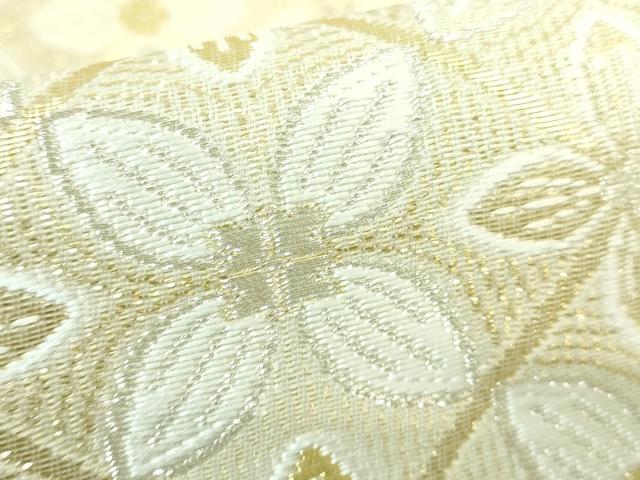 平和屋着物●極上　西陣　大丸謹製　六通柄袋帯　唐織　花菱文　金銀糸　証紙付き　逸品　未使用　DZAB3309kh6