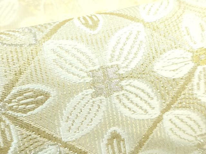 平和屋着物●極上　西陣　大丸謹製　六通柄袋帯　唐織　花菱文　金銀糸　証紙付き　逸品　未使用　DZAB3309kh6