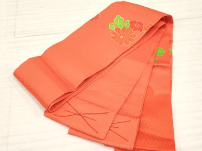 平和屋着物[]七五三　女の子　３歳　祝着　三つ身　長襦袢(袷)セット　駒刺繍　糸車花文　金彩　逸品　DABA3575ma