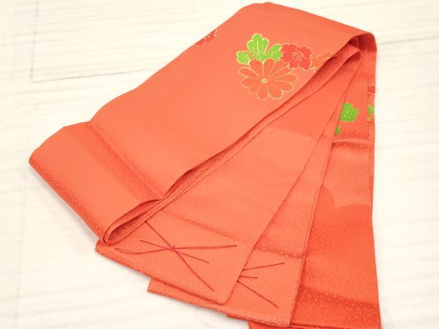 平和屋着物[]七五三　女の子　３歳　祝着　三つ身　長襦袢(袷)セット　駒刺繍　糸車花文　金彩　逸品　DABA3575ma