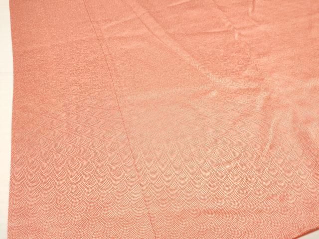 平和屋着物[]七五三　女の子　７歳　祝着　四つ身　長襦袢(袷・半衿刺繍)セット　鮫小紋柄　逸品　DABA3591ma