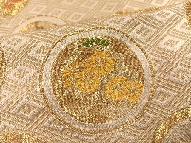 平和屋着物○男性 馬乗り袴 金襴袴 草花丸文 金糸 正絹 逸品 AABE8150ph