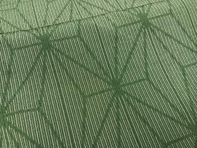平和屋着物●お召　麻の葉文様　正絹　逸品　未使用　AABE8127ph