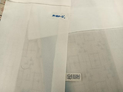 平和屋着物●上質な紬　ちぢみ織　琉球絣文様　正絹　逸品　AABE8881ph