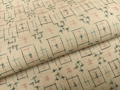 平和屋着物●上質な紬　ちぢみ織　琉球絣文様　正絹　逸品　AABE8881ph