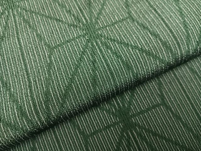 平和屋着物●お召　麻の葉文様　正絹　逸品　未使用　AABE8127ph
