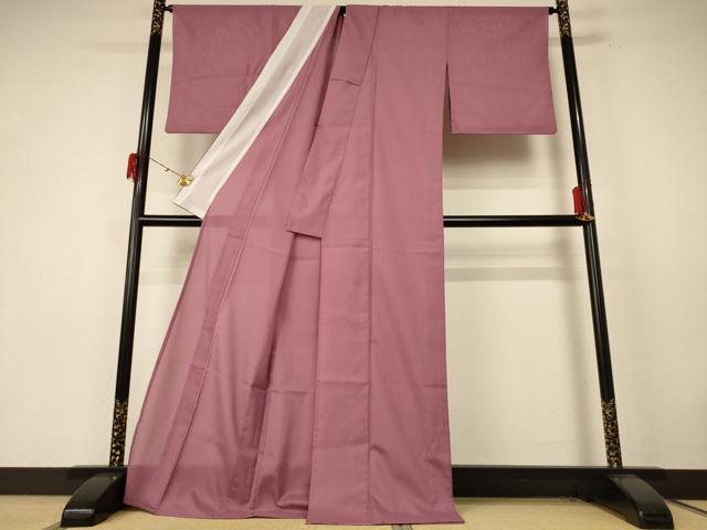 平和屋着物＊夏物 色無地 絽 蘇芳香色 洗える着物 AABE7441jd