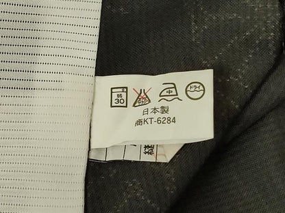 平和屋着物＊夏物 小紋 紗 色紙花文 洗える着物 AABE7434jd