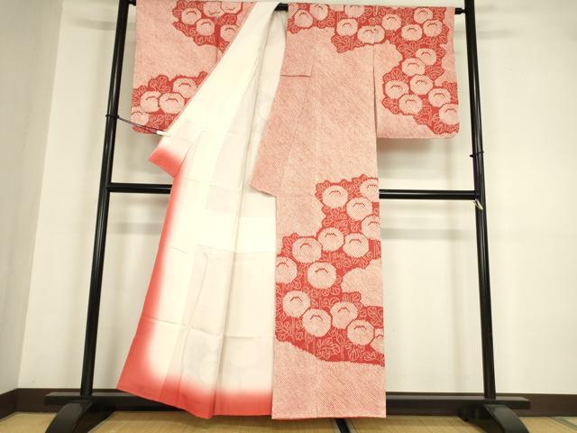 平和屋着物●訪問着　総絞り　菊文　正絹　逸品　DABA4118az