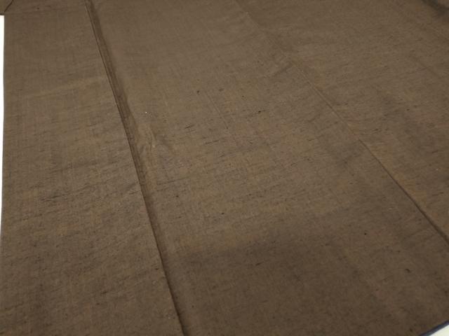 平和屋着物●男性　紬　憲法茶色　正絹　逸品　DABA4096az