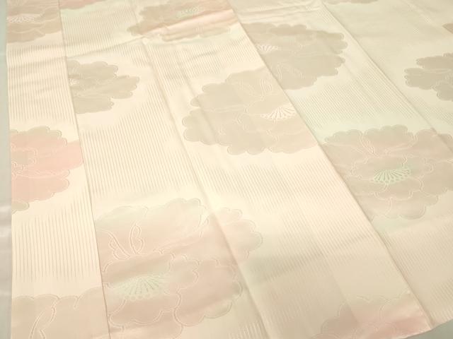 平和屋着物●振袖用長襦袢　袷　牡丹地紋　暈し染め　正絹　逸品　DABA4089az