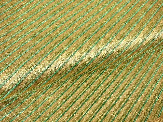 平和屋着物▼全通柄袋帯　斜線文　金糸　鈴乃屋扱い　正絹　逸品　DABA4158az