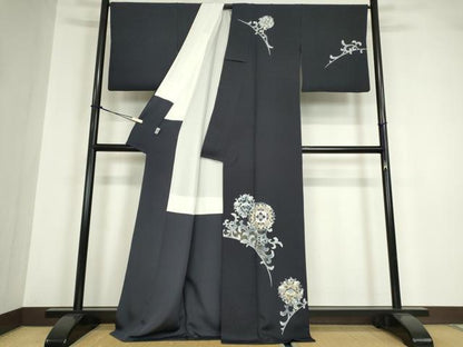 平和屋着物●訪問着 刺繍 正倉院花文 金銀彩 京都きもの友禅扱い 正絹 逸品 DABA4205az