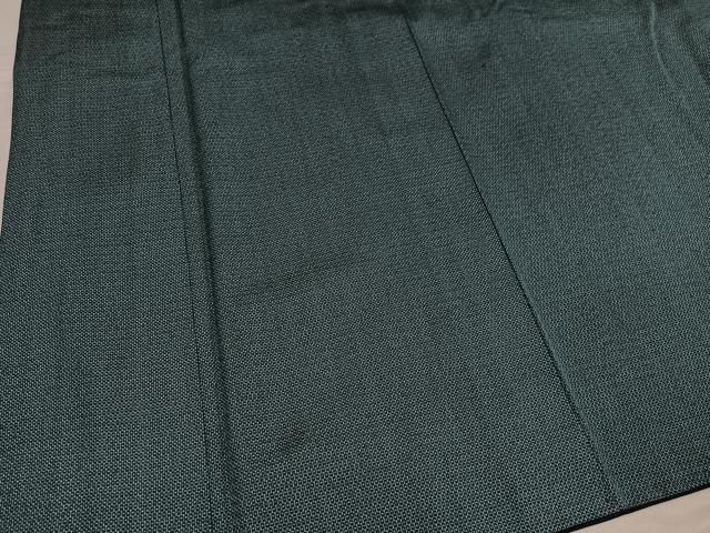 平和屋着物○男性 お召 アンサンブル 亀甲柄 キングサイズ 正絹 逸品