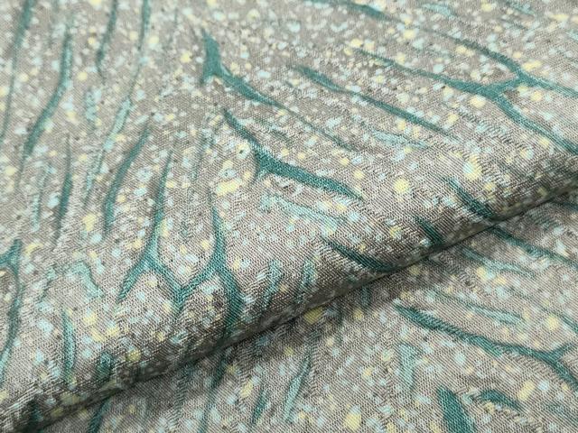 平和屋着物○訪問着 杢目絞り 草花文 正絹 逸品 CABB6948th