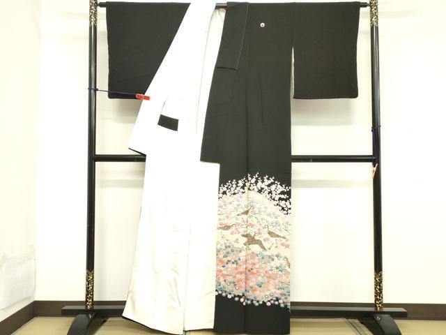 逸品❇️ますいわ屋扱い黒留め袖　有名作家手描友禅暈し染め　22点総フルセット 逸品❇️ますいわ屋扱い黒留め袖 有名作家手描友禅暈し染め 22点総フル