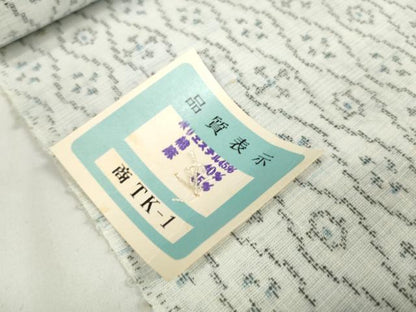 平和屋着物＊夏物 小紋・浴衣兼用 反物 着尺 立涌花文 未使用 DABA7487zzz