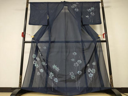 平和屋着物＊夏物 訪問着 絽 楓文 洗える着物 AABE7457jd