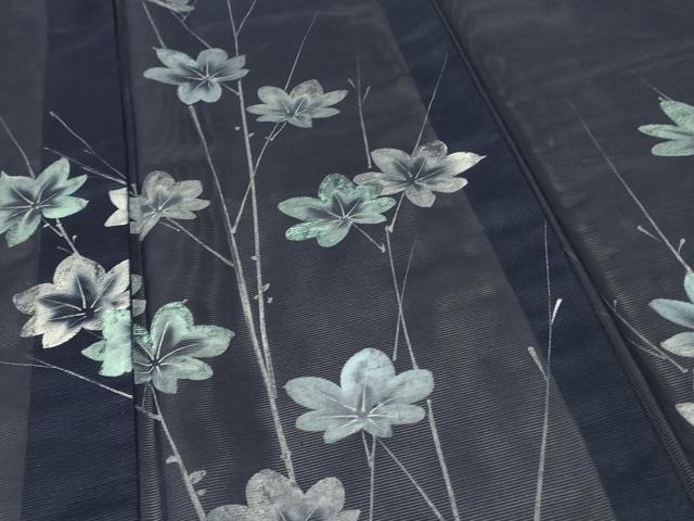 平和屋着物＊夏物 訪問着 絽 楓文 洗える着物 AABE7457jd