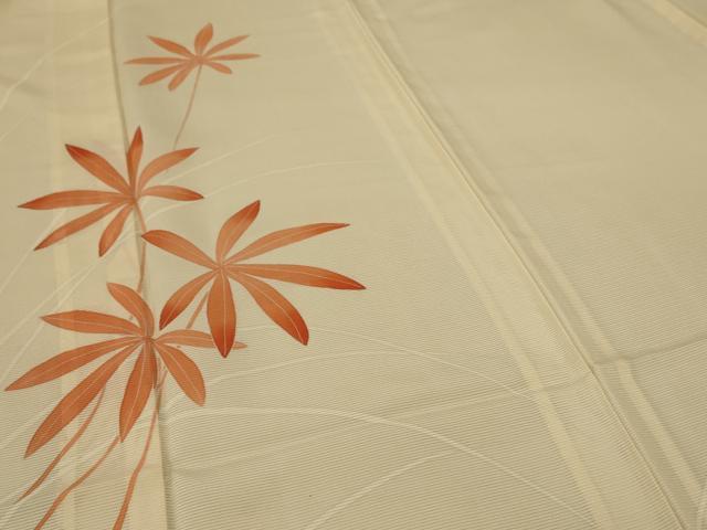 平和屋着物＊夏物 訪問着 絽 草葉文 正絹 逸品 AABE7465jd