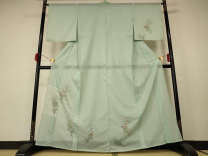 平和屋着物＊夏物　訪問着　絽　草花文　洗える着物　AABE7469jd